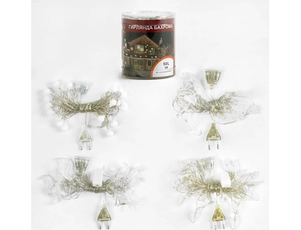 Гірлянда 5м, 20 лампочок, 4 вида, мультикольорове світло, подовжувач, 220V (С 54327)