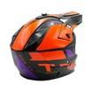 Шолом, закритий крос/ендуро (М) АТV EDX 026-1 чорно-фіолетово-помаранчевий глянець з дашком + окуляри фото westvelo.com