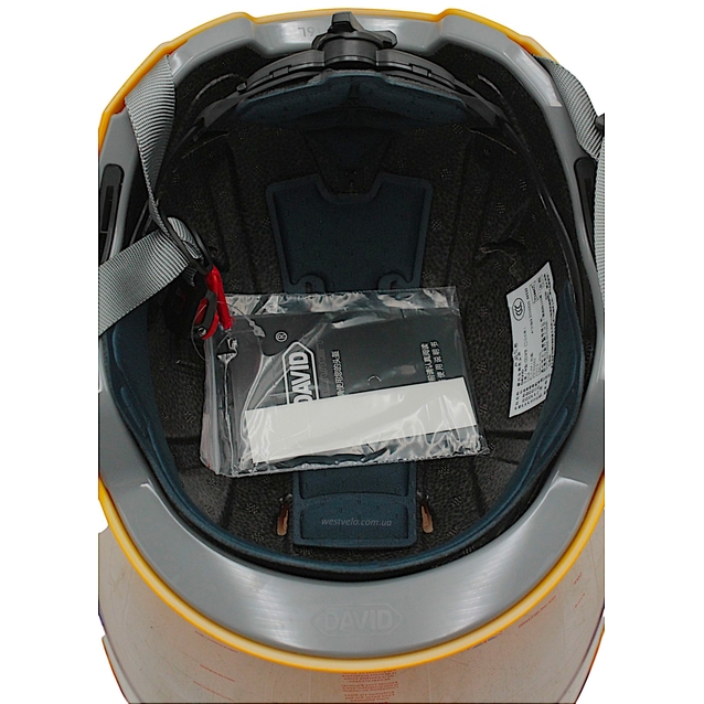 Мото шолом, відкритий (M-XL) "DAVID" D316, жовтий глянцевий (ABS) фото westvelo.com