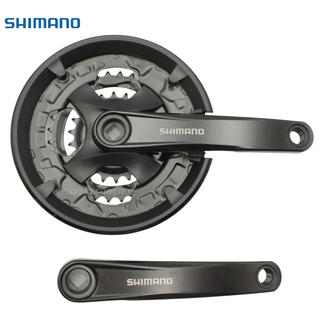 Система шатунів мтв мала SHIMANO FC-МТ 101-2 AL.(22/32/44) L-170мм. з фіксуючим болтом