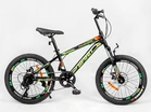Велосипед 20 ST Corso «SPIRIT» ST-53088 сталь 11", (к-т SHIMANO) чорно-салатовий фото westvelo.com