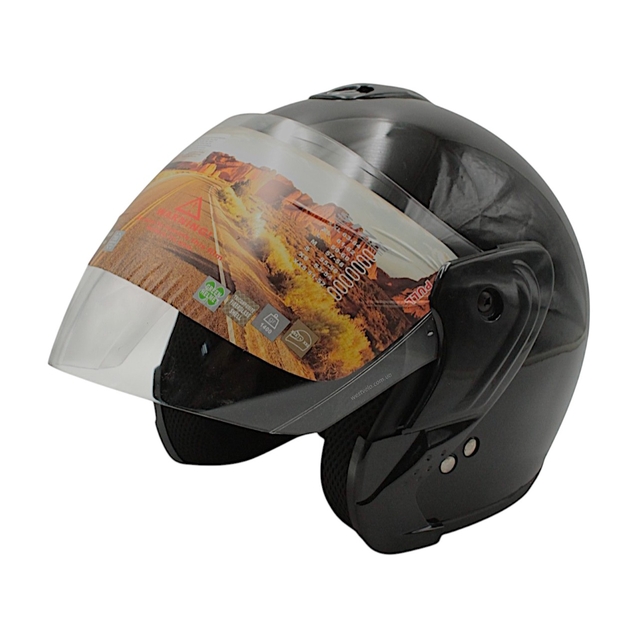 Мото шолом, відкритий (S) FXW HF-217 чорний глянець фото westvelo.com