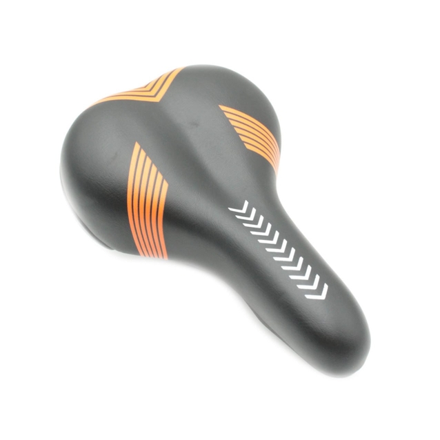 Сідло мтв CROSSER "Біла стрілка" чорно-оранжеве фото westvelo.com