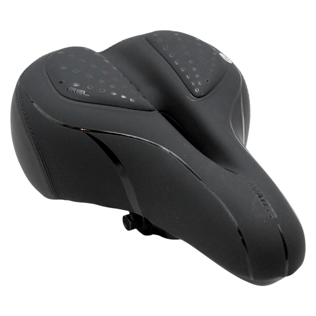 Сідло на демпферах з отвором AVANTI № 189 GEL, чорне з крапками фото westvelo.com