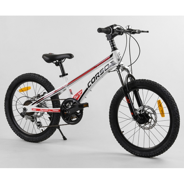 Велосипед 20 MG Corso «SPEEDLINE» MG-56818 магній 11", (к-т SHIMANO) білий фото westvelo.com