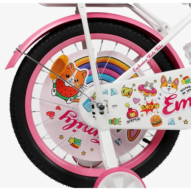 Дитячий велосипед 18 ST Corso «EMILY» ML-30174 біло-рожевий фото westvelo.com