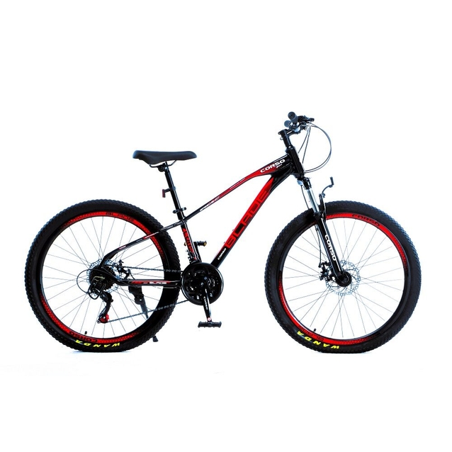 Велосипед 26 AL Corso «BLADE» BL-26777 алюміній 13", (к-т SHIMANO) чорно-червоний фото westvelo.com