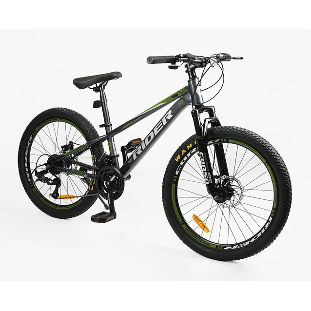 Велосипед 24 ST Corso «RIDER» RD-24605 сталь 11", (к-т LTWOO-A2) графітово-зелений фото westvelo.com