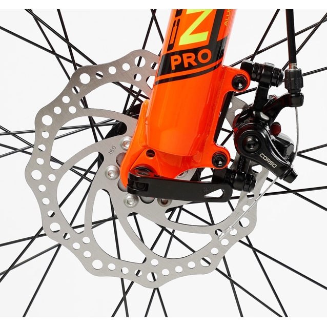 Велосипед 26 AL Corso «NEXT» NX-26700 алюміній 13", (к-т SHIMANO) чорно-помаранчевий фото westvelo.com