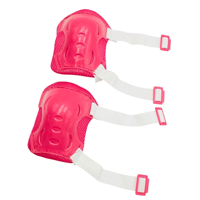 Комплект дитячого захисту у сітці 611, малиновий фото westvelo.com