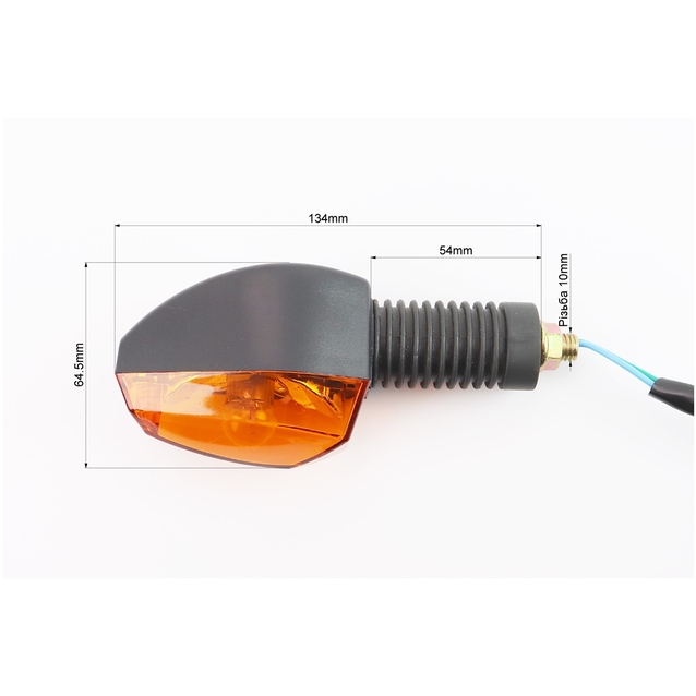 Поворот "Човник" чорний, довга ніжка, помаранчеве скло фото westvelo.com