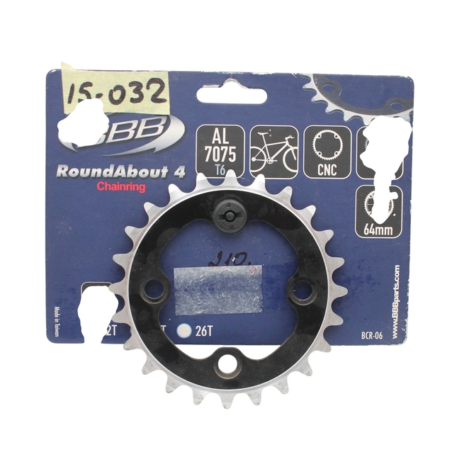 Зірка шатунів передня накладна AL BBB (7075-T6) (8-9s) (на 4/24Т/d-64mm) (Тайвань) фото westvelo.com