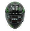 Мото шолом, закритий (L) QIKE TRON "215" чорно-салатовий, глянцевий фото westvelo.com