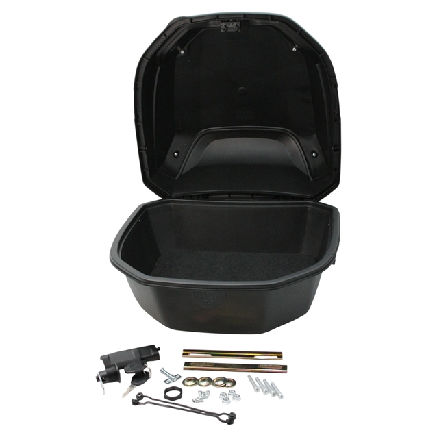 Кофр (багажник) для мотоцикла задній ROBIK 48 (390х390х290) 48L "JSBM" глянцевий, сірий фото westvelo.com