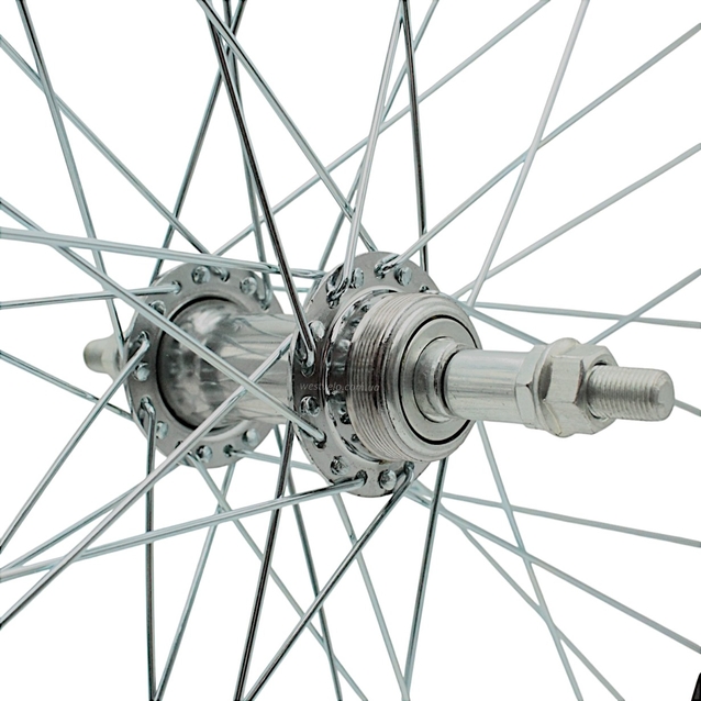 Колесо 24 зад, обід AL 1-ний чорний, втулка М на віночках фото westvelo.com