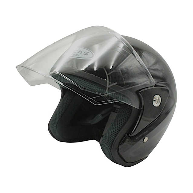 Мото шолом, відкритий (L) PICKS АТ-666 чорний глянець фото westvelo.com