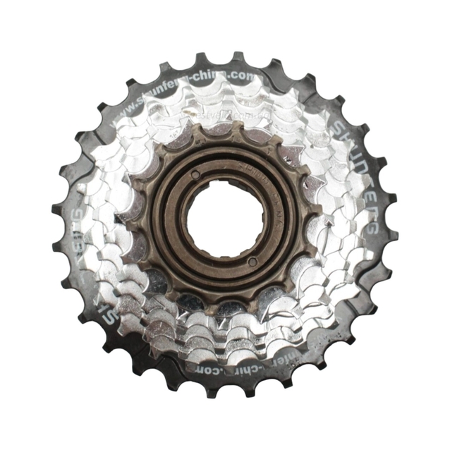 Зірка задня різьбова 7-рик Shunfeng чорно-нікельна, індексована (14-28T) фото westvelo.com