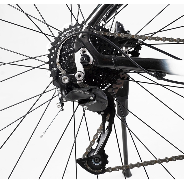 Велосипед 29 AL Corso «ENIGMA» NG-29305 алюміній 19", (к-т SHIMANO Alivio) вилка Santour гідравлічна, чорно-біло-помаранчевий фото westvelo.com