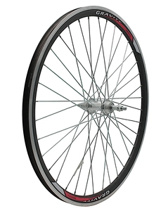 Колесо 27,5 зад, обід 2-ний чорний, втулка AL на віночках, диск різьба