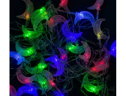 Гірлянда світлодіодна 5 м, 28 лампочок, «Місяць» від мережі 220V, кольорова (С 23453)