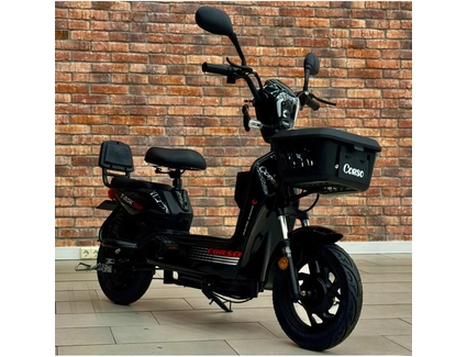 Електроскутер Corso «T-ROK32» TR-010540, двигун 500W, акумулятор 48V/20Ah свинцево-кислотний, чорний, колеса 14" + 1 ящик. акум
