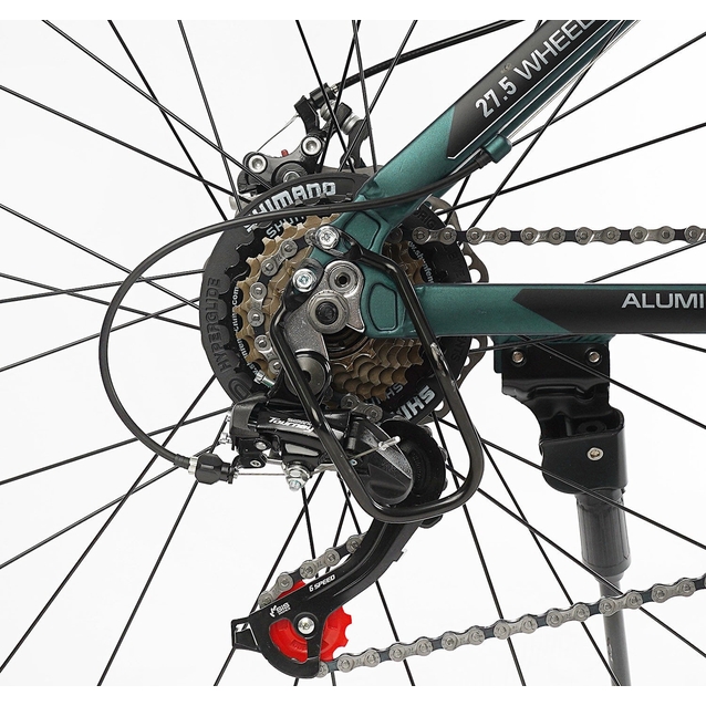 Велосипед 27.5 AL Corso «LEGEND» LG-27963 алюміній 15,5", (к-т SHIMANO) зелений фото westvelo.com