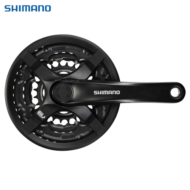 Система шатунів мтв мала SHIMANO FC-TY501 AL.(24/34/42Т) L-165мм.