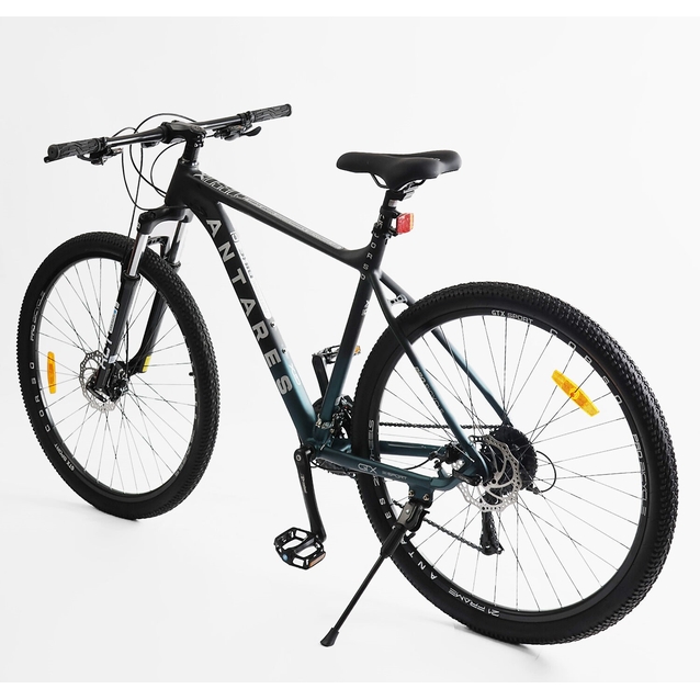 Велосипед 29 AL Corso «ANTARES» AR-29386 алюміній 21", (к-т SHIMANO) чорно-смарагдовий фото westvelo.com