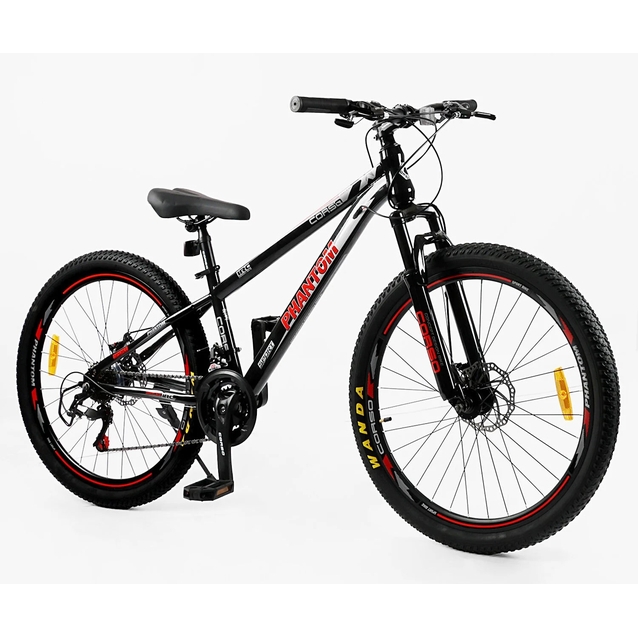 Велосипед 26 ST Corso «PHANTOM» PH-26170 сталь 13", (к-т SunRun) чорно-червоний фото westvelo.com