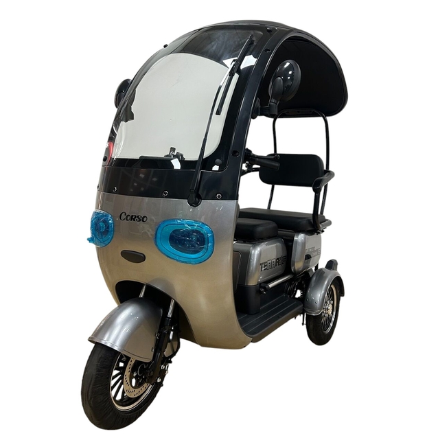 Трицикл Corso «TERRA» TR-102003, двигун 800W, акумулятор 72V/20Ah, сірий + 1 ящик. акум, колеса 10" фото westvelo.com