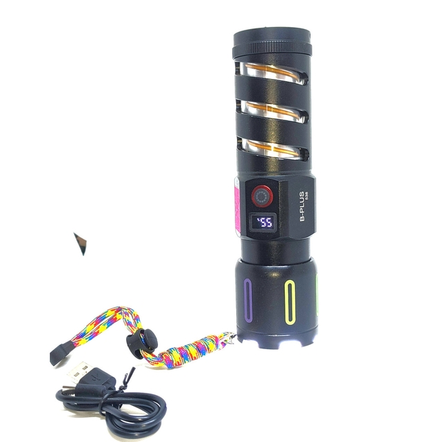 Ліхтар пошуковий акумуляторний usb (micro) BP-538 LED, 3 режими, індикація заряду фото westvelo.com