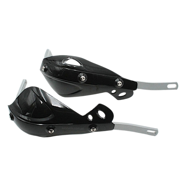 Захист рук на кермо мото FHS, 08 чорний фото westvelo.com