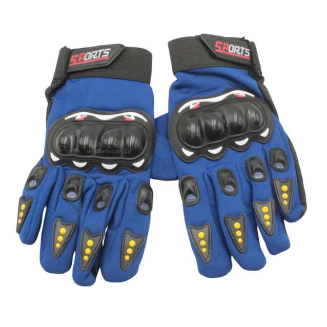 Рукавиці (мото-тактичні) SPORTS, сині фото westvelo.com
