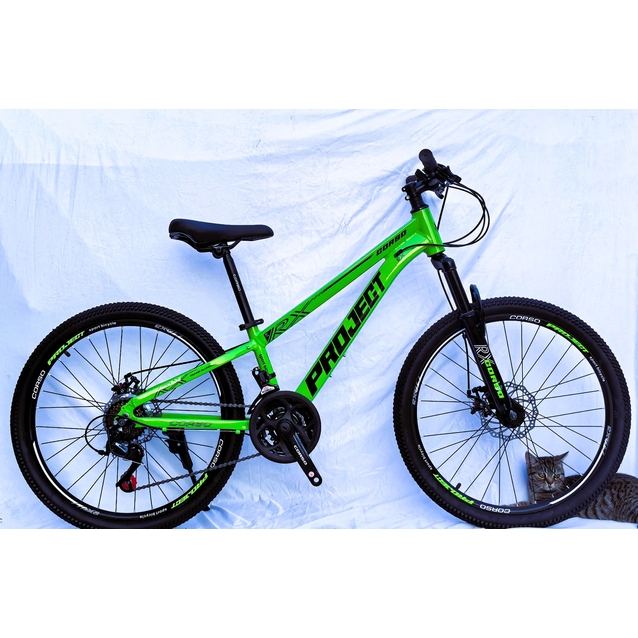 Велосипед 24 AL Corso «PROJECT»  PJ-24505 алюміній 11", (к-т SunRun) салатовий фото westvelo.com