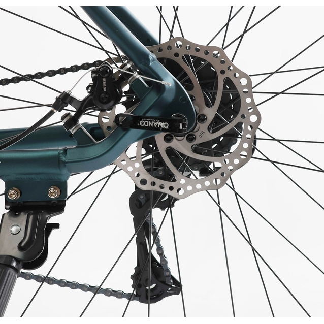 Велосипед 29 AL Corso «ANTARES» AR-29386 алюміній 21", (к-т SHIMANO) чорно-смарагдовий фото westvelo.com