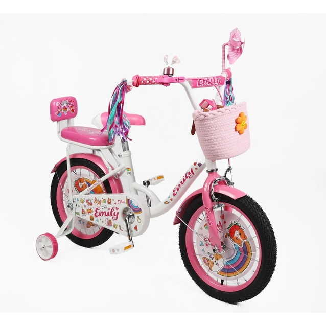 Дитячий велосипед 16 ST Corso «EMILY» ML-91588 біло-рожевий фото westvelo.com