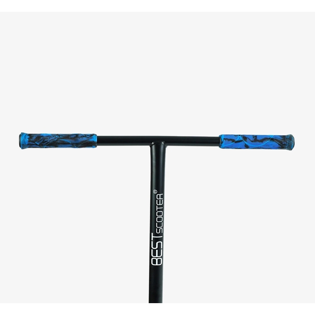 Самокат трюковий Best Scooter «SKULLS» BS-99808 чорно-синій, HIC-система, пеги, AL диск та дека, колеса PU Ø110mm, ширина керма - 60 см фото westvelo.com
