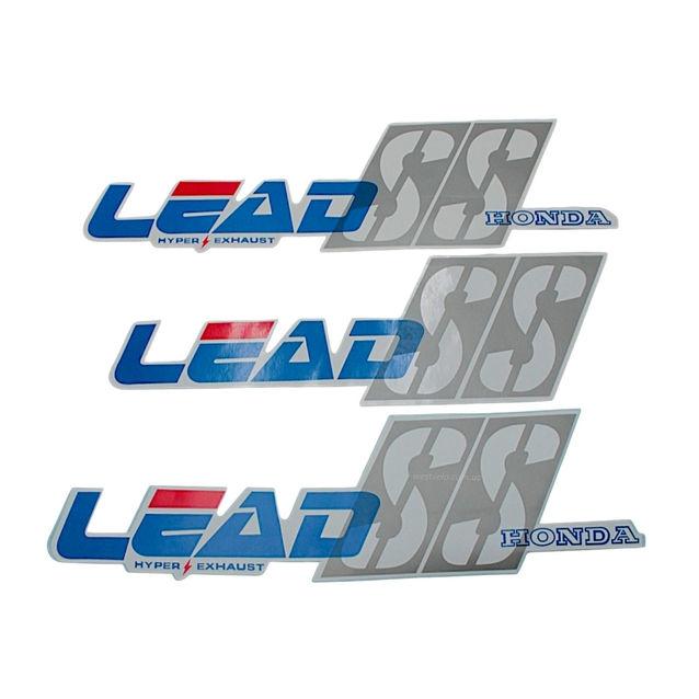 Наклейки "HONDA LEAD SS" (35х10см), синій фото westvelo.com