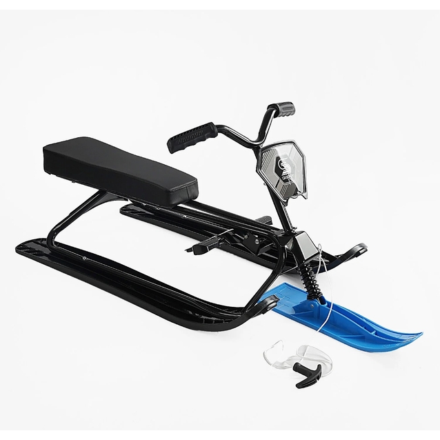 Санки з кермом (снігокат) Skyper сталевий, синій фото westvelo.com