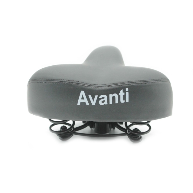 Сідло на пружинах AVANTI № 159 широке, металева основа, чорне фото westvelo.com