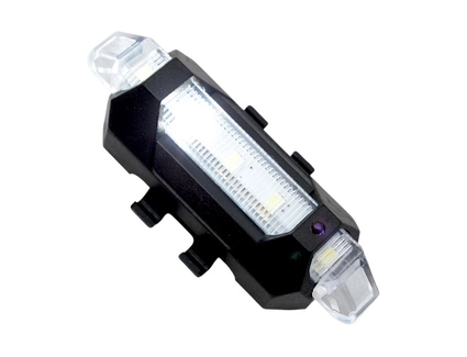 Мигалка зад DC-918, з акумулятором, на usb зарядку, біла