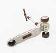 Самокат дитячий 3-х колісний Skyper LF-2181/42 біло-коричневий, колеса PU Ø125mm/40mm зі світлом, озвучування та підсвічування платформи, кермо складне фото westvelo.com