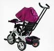 Дитячий велосипед 3-х колісний з батьківською ручкою, з дашком, колеса - EVA (піна) Best Trike 6588/64-973,31-214  рожево-білий фото westvelo.com