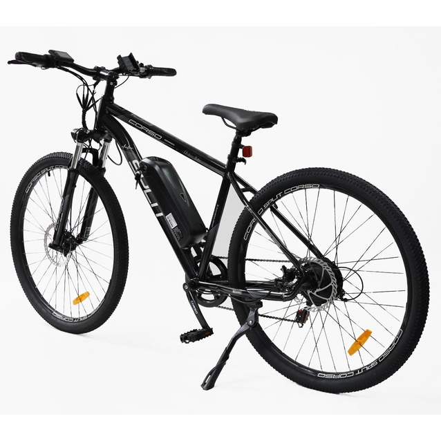 Електровелосипед 29 ST Corso «SPLIT» SP-55010 сталь 19, двигун 350W, акумулятор 36V13Ah літієвий (к-т SHIMANO) чорний фото westvelo.com