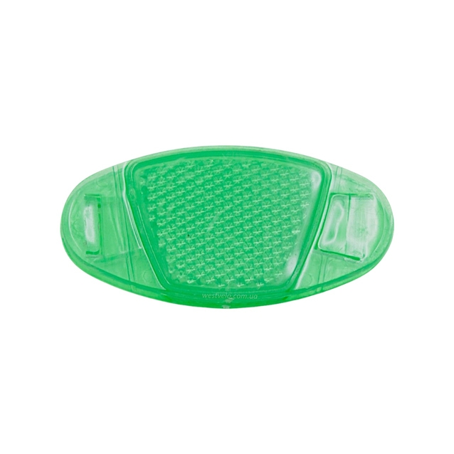 Катафот на спиці овальний, зелений пластмасовий фото westvelo.com