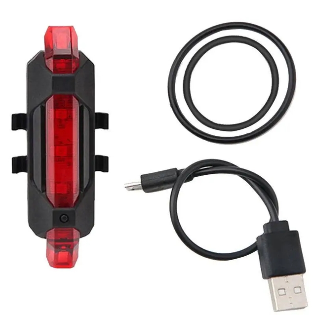 Мигалка зад №918 DC-918, з акумулятором, на usb зарядку,червона фото westvelo.com
