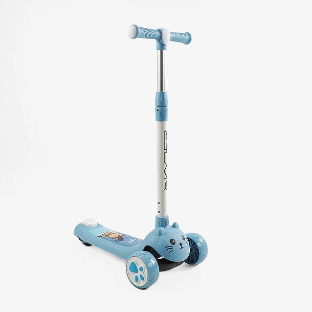 Самокат дитячий 3-х колісний Skyper DS-10639 колеса PU Ø109mm/44mm зі світлом, музика та підсвічування платформи, кермо з’ємне