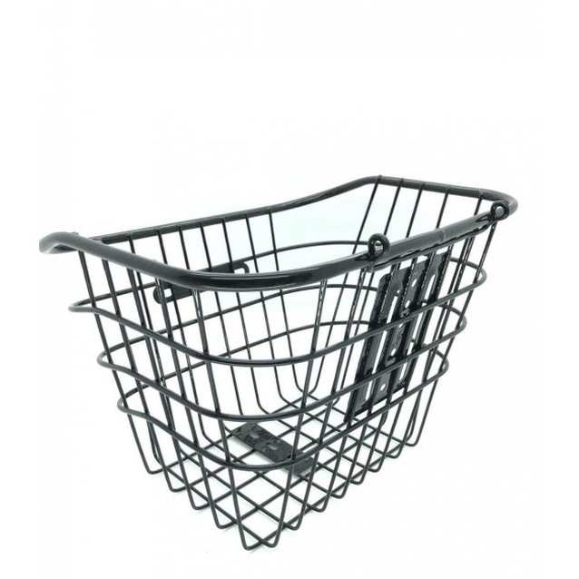 Кошик металевий з кришкою, "28" чорний фото westvelo.com