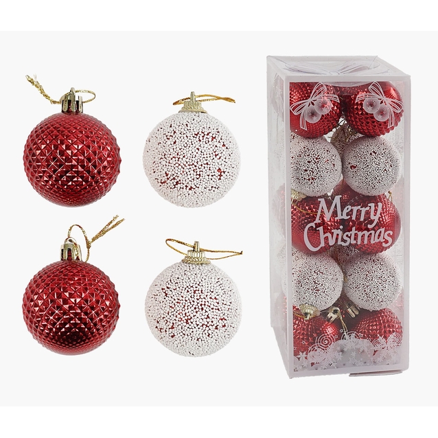 Новорічні прикраси 20 шт, кульки, D = 5 см, у слюді (C 67373) фото westvelo.com