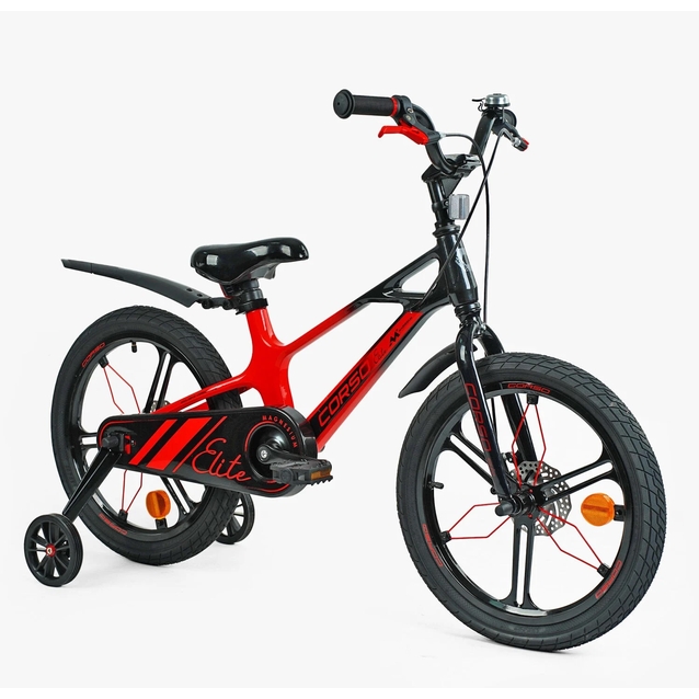 Дитячий велосипед 18 MG Corso «ELITE» ELT-18375, магнієва рама, червоно-чорний фото westvelo.com